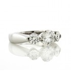 2.05Ct 3 Stone Diamond Engagement Ring